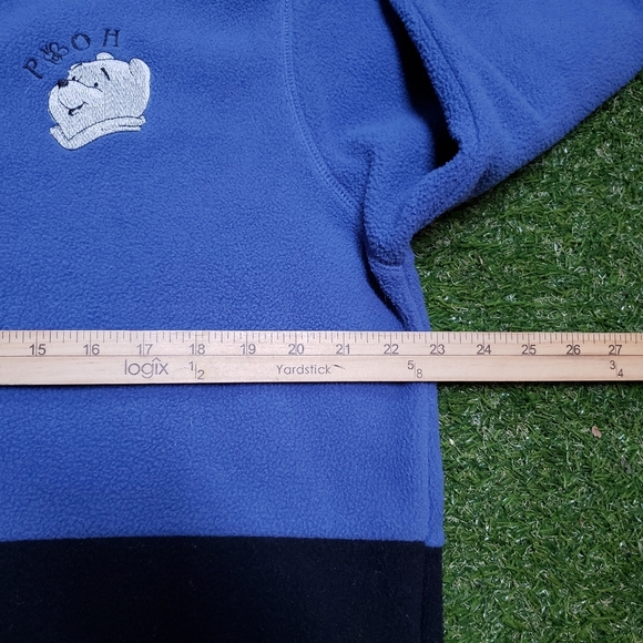 Vintage Disney Sweater Womens Small Gray Pooh Fleeece Pullover 1/4 Zip H1 - Picture 7 of 8